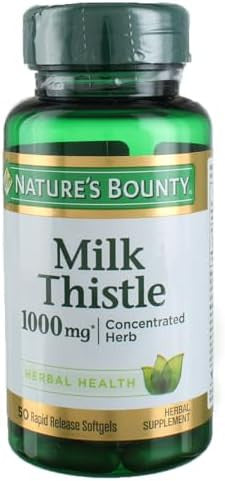 Nature'S Bounty Milk Thistle 1000 Mg, 50 Softgels (3 Pack) 50 Count