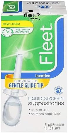 Fleet Liquid Glycerin Suppositories 4 Each (Pack Of 6)
