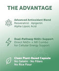 Lunakai Pro Usa Made Dual-Pathway Nad Formula With Nr & Resveratrol Natural Nad Supplement For Women & Men Healthy Aging & Cellular Health Support 60Ct