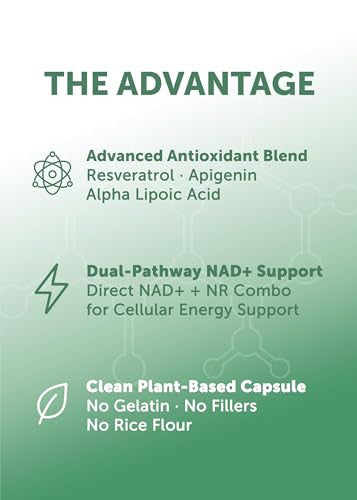 Lunakai Pro Usa Made Dual-Pathway Nad Formula With Nr & Resveratrol Natural Nad Supplement For Women & Men Healthy Aging & Cellular Health Support 60Ct