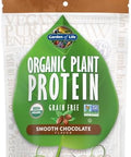Garden Of Life Organic Plant Protein Smooth Chocolate Powder, 10 Servings - Vegan, Grain & Gluten Plant Based Protein Shake With 1 Billion Cfu Probiotics & Enzymes, 15 G Protein, 9.7 Oz