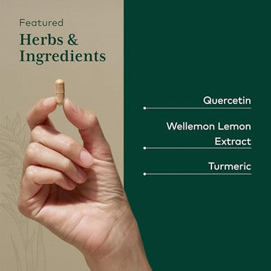 Gaia Herbs Pro Quercetin Synergy 500 Immune System Support Supplement Cell Health Supplement With Quercetin Bromelain & Turmeric 100 Tablets (100 Servings)
