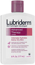 Lubriderm Advanced Therapy Moisturizing Lotion With Vitamins E And B5, Deep Hydration For Extra Dry Skin, Non-Greasy Formula, 6 Fl. Oz ( Pack Of 8)