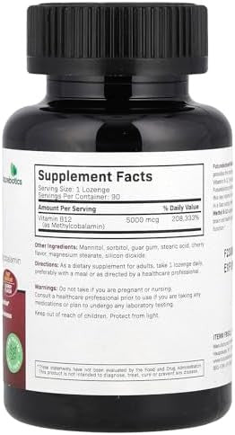 Futurebiotics Methyl B12 Cherry 5000 Mcg 90 Vegetarian Lozenges