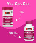 Swisse Daily Multivitamin For Women 50 And Over 41 Vitamins, Antioxidants And Minerals + Adaptogens Energy, Stress & Immune Support Womens 50+ Multivitamins Supplement 60 Tablets