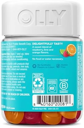 Olly Kids Chillax Gummies Magnesium LTheanine Lemon Balm Chewable Supplement Sherbet Flavor