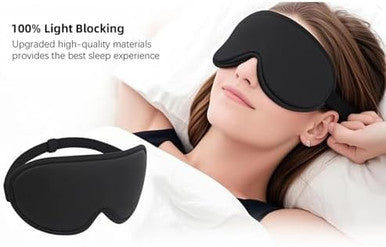 Anpkec Sleep Mask3D Contoured Sleeping Mask99% Light Blocking Eye Mask Zero Eye Pressure Cup Blindfold For Men Women With Adjustable Strap For Sleeping YogaTraveling(Black)