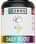 Zhou Nutrition Daily Boost Multivitamin With Probiotic, Zinc, Vitamin C, D3, B Complex For Immune Support, Energy And Digestive Health Vegan, Gluten Free, Soy 60 Servings