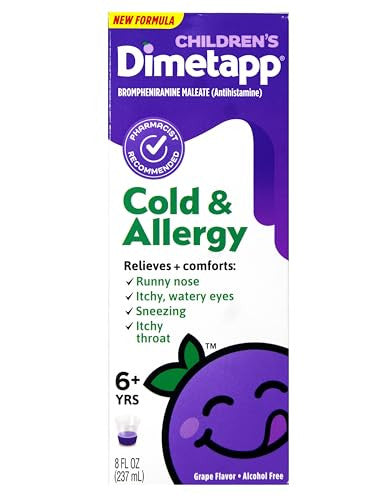 Dimetapp Children'S Cold & Allergy Symptom Reliever Ages 6 And Up 8 Fl Oz (Pack Of 5)