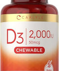 Carlyle Chewable Vitamin D3 180 Chewable 2000 Iu