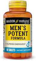Mason Natural Men'S Potent Formula Energy Stamina & Endurance Support Herbal Performance Supplement For Men 60 Tablets