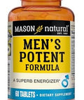 Mason Natural Men'S Potent Formula - Supports Energy And Performance, Improved, Endurance, Stamina And Vitality, Herbal Complex Supplement, 60 Tablets