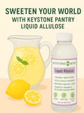 Keystone Pantry Liquid Allulose 1 Pint | Natural Low Calorie Sweetener for Coffee, Tea, Baking & Cooking | Keto, Diabetic Friendly, Zero Net Carbs, Vegan, Gluten Free, Non-GMO, Kosher