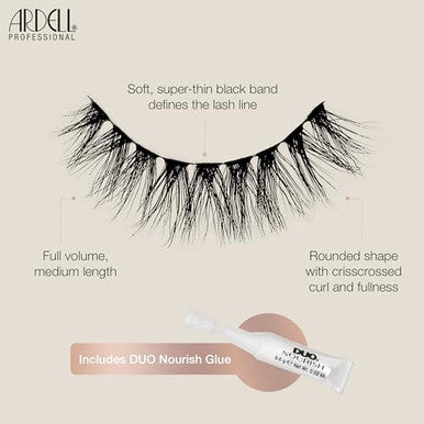 Ardell Nourish Lashes 753 Wispy Natural False Eyelashes with Peptides & Biotin Infused Band Lash Glue Included Fluffy Strip Lashes for Sensitive Eyes