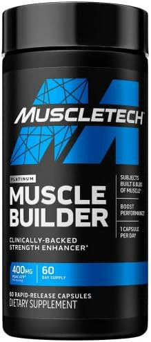 Muscletech Muscle Builder With 400Mg Peak Atp And Platinum Multivitamin With Amino Support Matrix And Vitamin C Muscle Building And Immune Support Supplement Bundle For Men And Women