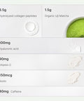 FKRO Matcha Collagen Peptides Powder with Biotin Hyaluronic Acid & Vitamin C | Type I & III Hydrolyzed Collagen f 22 Servings 7.9oz
