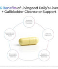 Livingood Daily Liver & Gallbladder Cleanse Or Support Supplement With Milk Thistle 56 Capsules