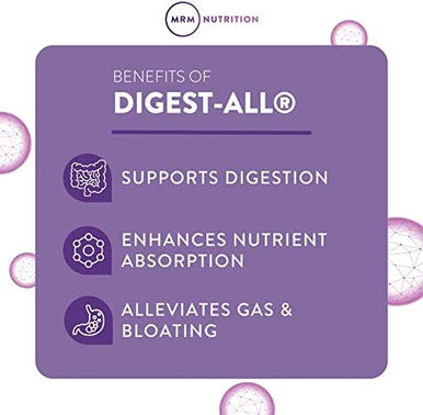 MRM Nutrition Digest-All AÃƒâ€šÃ‚Â® IC Probiotics & Digestive Enzymes | Improved Digestion and Absorption | Healthy Digestion | May Help with Bloating and Gas | Gluten- | 15 Servings