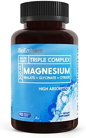 BioEmblem Triple Magnesium Complex and Joint Support for Enhanced Joint Health Vegan NonGMO