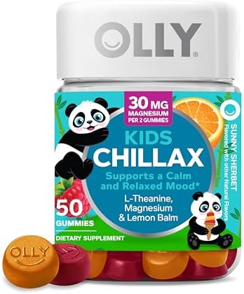 Focus Factor Kids Extra Strength Daily Chewable Brain Health Support + OLLY Kids Chillax Calm Chews 50 Count