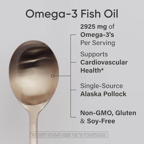 Sports Research Omega-3 Fish Oil 8Oz Glass Bottle - 4685Mg Of Wild Caught Alaska Pollock Fish Oil Per Serving - Easy-To-Take Liquid Lemon Flavor Non-Gmo Msc Certified Sustainable 48 Servings