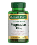 Nature'S Bounty Magnesium 400 Mg Softgel Whole Body Support Magnesium Supplements For Men And Women Heart Nerve & Bone Health 75 Softgels (Pack Of 1)