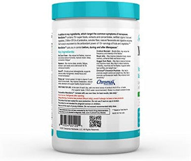 Greens First Menosolve Plus Probiotics Powder Natural Relief For Menopause Symptoms Nongmo/Dairy/Soy With Red Clover Flower Magnesium & Moringa Leaf (30 Servings)