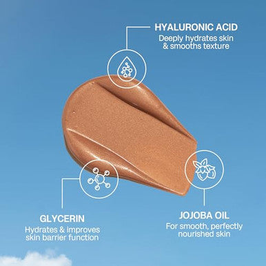Bali Body Bronzing Serum Hydrating with Hyaluronic Acid & Vitamin E Anti-Aging Skin Bronzing Serum for Face Lightweight, Non-Greasy, Buildable Skin Tint Cruelty- (30 ml / 1.01 fl oz)