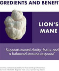 Host Defense Lion'S Mane Powder Brain Health Support Supplement Mushroom Supplement To Support Focus & Memory Function Immune & Nervous System Support Supplement 7 Oz (133 Servings)