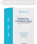 Revive Md Essential Vitamin Packs For Men & Women " Daily Multivitamin Packets With Arjuna & Turmeric Extract " Supports Heart Joint & Organ Health " Travelfriendly Vitamin Supplement (30 Servings)