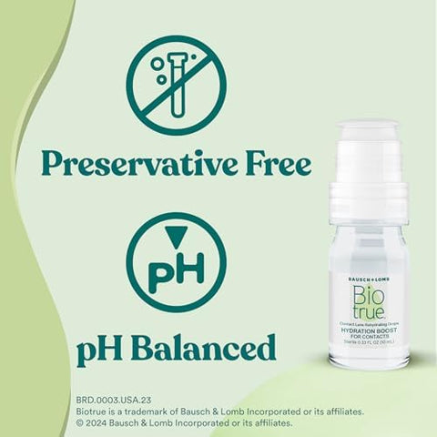 Biotrue Hydration Boost For Contacts Rehydrating Eye Drops For Dry Eyes Preservative Refreshes Lubricates & Moisturizes Lenses Rewetting Eye Drops 0.33 Fl Oz (Pack Of 1)