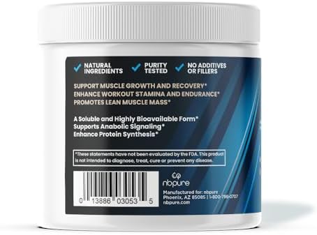 Nbpure Performance Leucine+: Pepform" Leucine Peptides " Essential Postworkout Amino Acid For Muscle Building & Recovery + Reducing Muscle Wasting