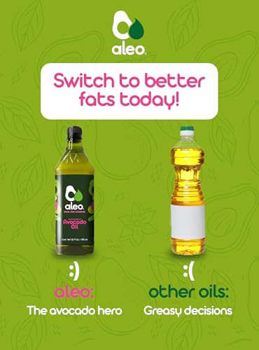ALEO, Cooking blend avocado oil, Keto, Perfect for frying, grilling, roasting & baking, Can help to keep your heart strong, avocado oil for cooking, vegetable oil, 32.1 O/950 ml