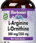 Bluebonnet Nutrition Larginine 500Mg/Lorinithine 250Mg Supports Protein Metabolism Soy Gluten Nongmo Kosher Vegan 50 Vegetable Capsules 50 Servings