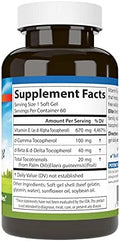 Carlson EGems Elite 1000 IU (670 mg) Vitamin E with Tocopherols and Tocotrienols Optimal Wellness 60 Softgels