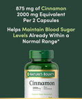 Nature's Bounty Cinnamon Plus Chromium Capsules 60 Count