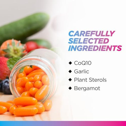 Livingood Daily Cholesterol Support Supplement With Garlic Coq10 Vitamin E Bergamot Plant Sterols For Body And Heart Health Support Supports Ldl And Triglycerides Gluten Vegan 60 Capsules