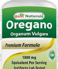 Best Naturals Best Naturlas Oregano Leaf Extract 1800 mg Equivalent Per Serving - 120 Veg Capsules