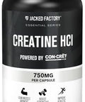 Jacked Factory Creatine Hcl Capsules Con Cret Creatine Pills 750Mg Lean Muscle Growth & Recovery Boost Strength & Endurance No Bloating Or Cramps 120 Capsules