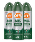 Off Deep Woods Insect Repellent Spray With 25 Percent Deet Provides Up To 8 Hours Of Mosquito Protection 6 Ounce (Pack Of 3)