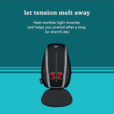 Homedics Shiatsu Massage Cushion With Soothing Heat Deep-Kneading Massage Targets Pressure Points All Over Back Soothing Heat Relax Overworked Muscles Release Tension Reduce Back Pain