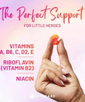 IvyBears Superpower Kids Multivitamin Gummies for Immune Support Strengthen Childrens Immune Systems with Vitamins C D2 B6 A Fully Natural BerryFlavored GermanMade Daily Supplement