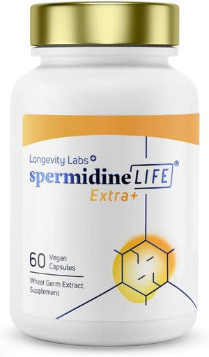 LONGEVITY LABS + Spermidinelife Extra+ Strength 1300Mg, Natural Supplement, Plant-Based, Wheat Germ Extract With High Spermidine Content And Zinc For Cell Renewal, Vegan-Friendly, 60 Vegetarian Capsules (Pack Of 1)