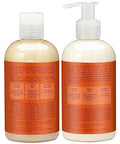Shea Moisture Mango & Carrot Kids Extra-Nourishing Shampoo (8 Oz) And Conditioner (7.7 Oz) Orange Blossom Extract Dry Delicate Hair Vitamin B-5 & Vitamin E 2 Piece Set