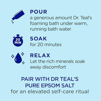 Dr Teal'S Foaming Bath With Pure Epsom SaltRestorative Minerals With MagnesiumPotassiumZinc & Essential Oils34 Fl Oz (Pack Of 4)