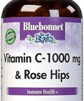 Bluebonnet Vitamin C 1000 Mg Plus Rosehips Vegetable Capsules 180 Count (743715005754)