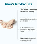 Micro Ingredients Probiotics For Men 100 Billion Cfu 40 Strains 120 Vegetarian Capsules Pre Probiotics Postbiotics & Enzymes Pre Probiotics Enzymes Saw Palmetto Pumpkin Seed & Lycopene