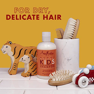 Shea Moisture Mango & Carrot Kids Extra-Nourishing Shampoo (8 Oz) And Conditioner (7.7 Oz) Orange Blossom Extract Dry Delicate Hair Vitamin B-5 & Vitamin E 2 Piece Set