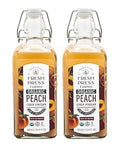 Fresh Press Farms Peach Cider Vinegar with the Mother, 16.4 Oz (Pack of 2) | Georgia Grown, Raw, Unfiltered, Certified Whole30, Non-GMO