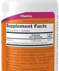 Now Supplements Vitamin A (Fish Liver Oil) 25000 Iu Essential Nutrition 250 Softgels
